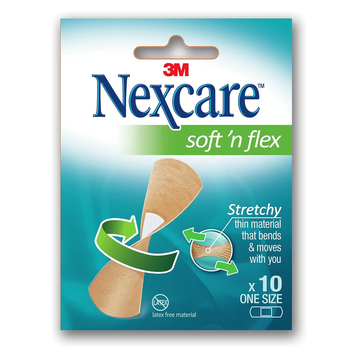 Nexcare™ 575-10E Soft'n Flex Strips DShape 10 EA/PACK