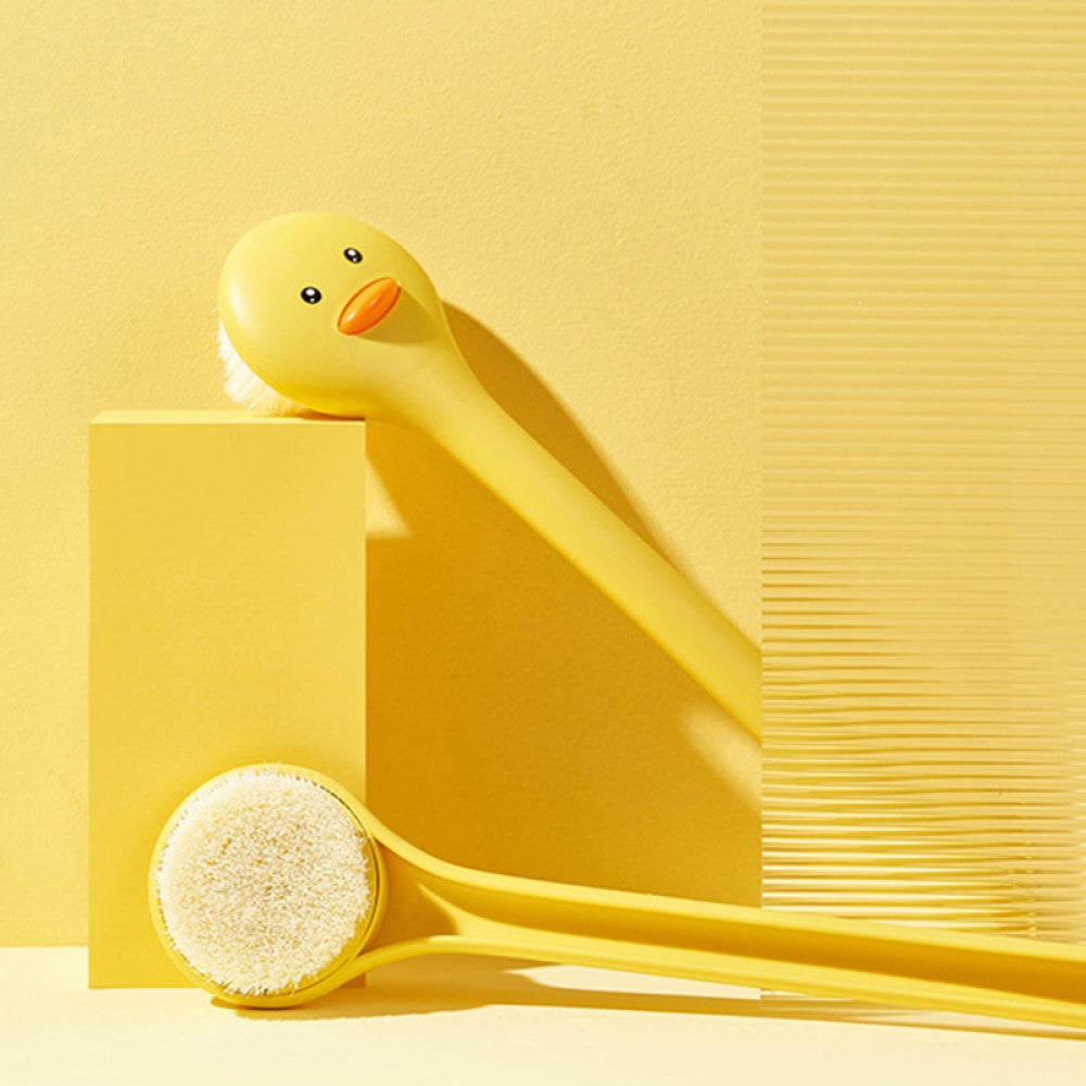 Duck Soft Hair Long Handle Bath Brush Yellow
