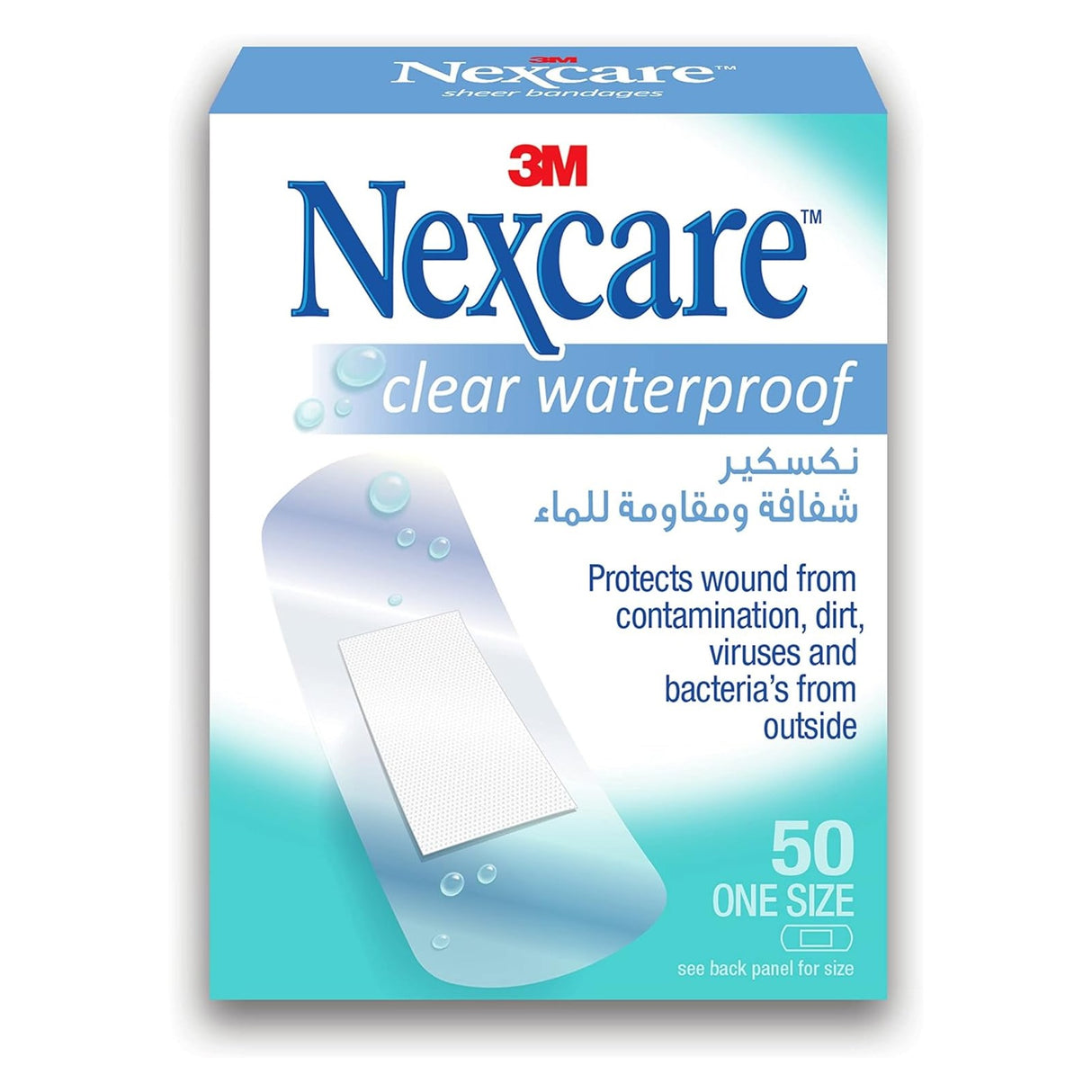 Nexcare™ CWP-50 Clear Waterproof Bandages 50s
