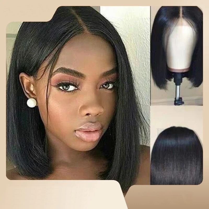African Cross-Border Short Straight Hair Bob Wig - Fashionable