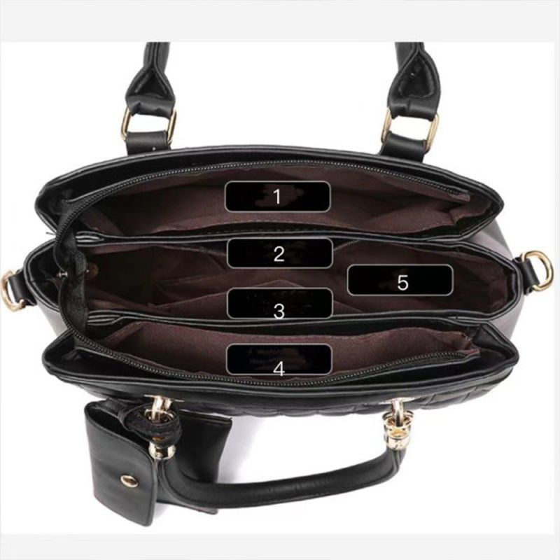 Black Geometric Handbag: Trendy, Stylish, Spacious, Fashionable Chic