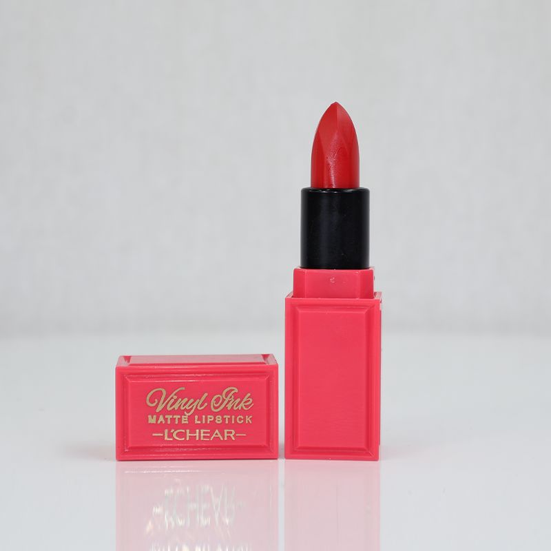 L'chear Soft Matte hexagon Shape Lipstick - Spanish Carmine Red (01)
