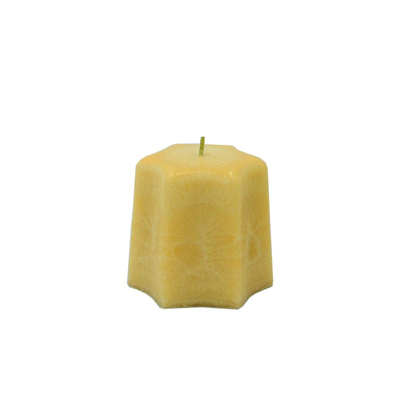 Fragrance Scented Candle Long Burning – Yellow (6.5 X 6.5 X 9cm)