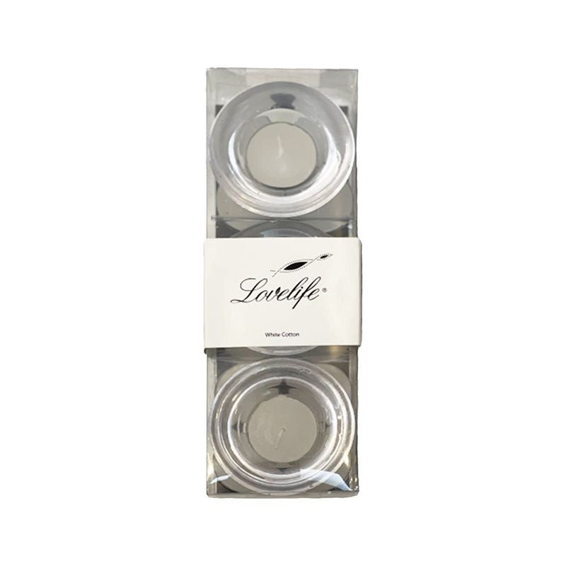 Love Life Scented Candle 3Pc Stand + 15Pcs Candle Set 4.5X23.5X8 cm (White Cotton).