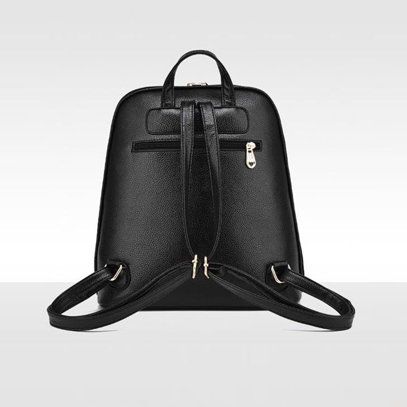 Luxury PU Leather Backpack: Stylish, Large Capacity, Travel-Friendly Chic - Shop N Save
