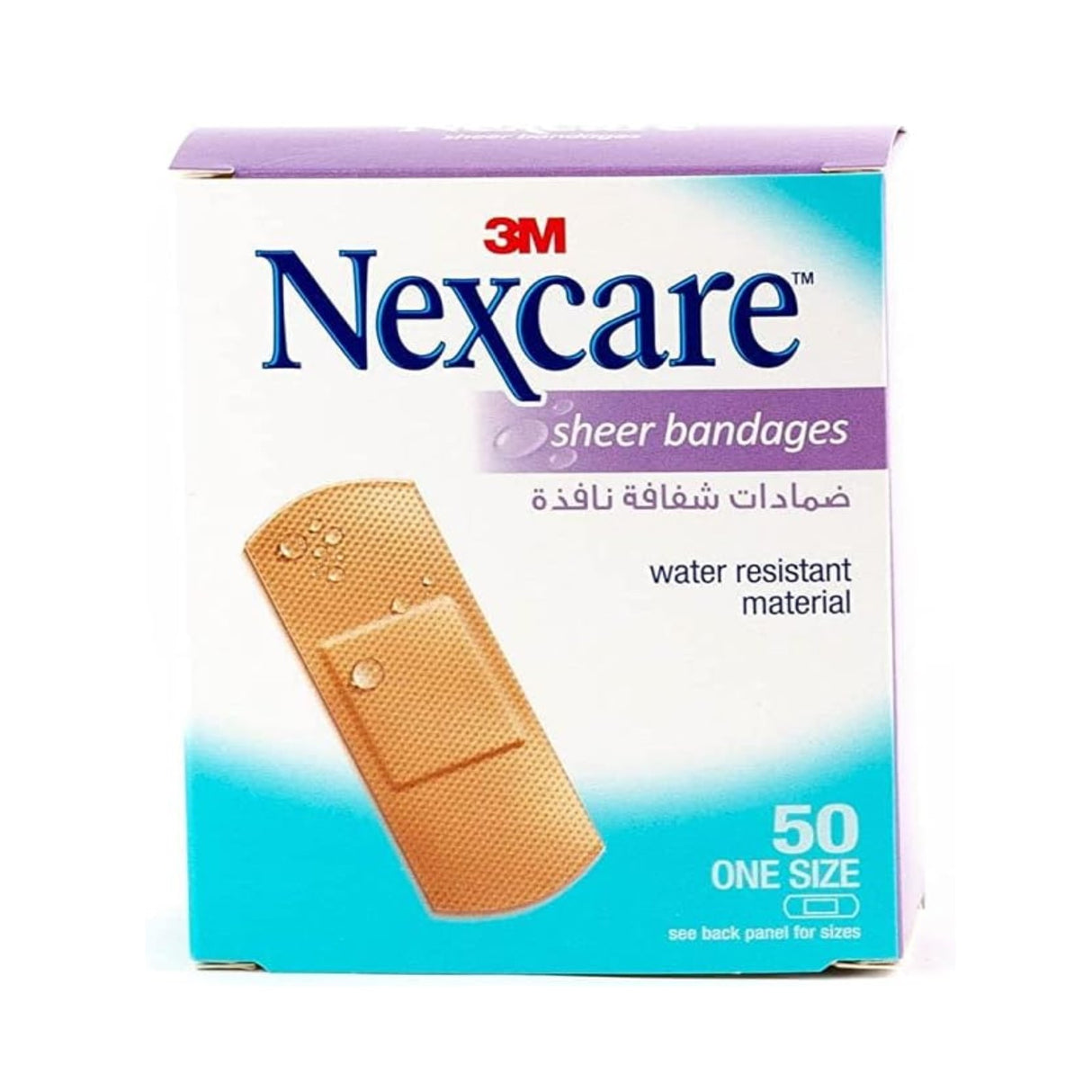 656-50 Nexcare Sheer Bandages, 72x25mm, 50/Box