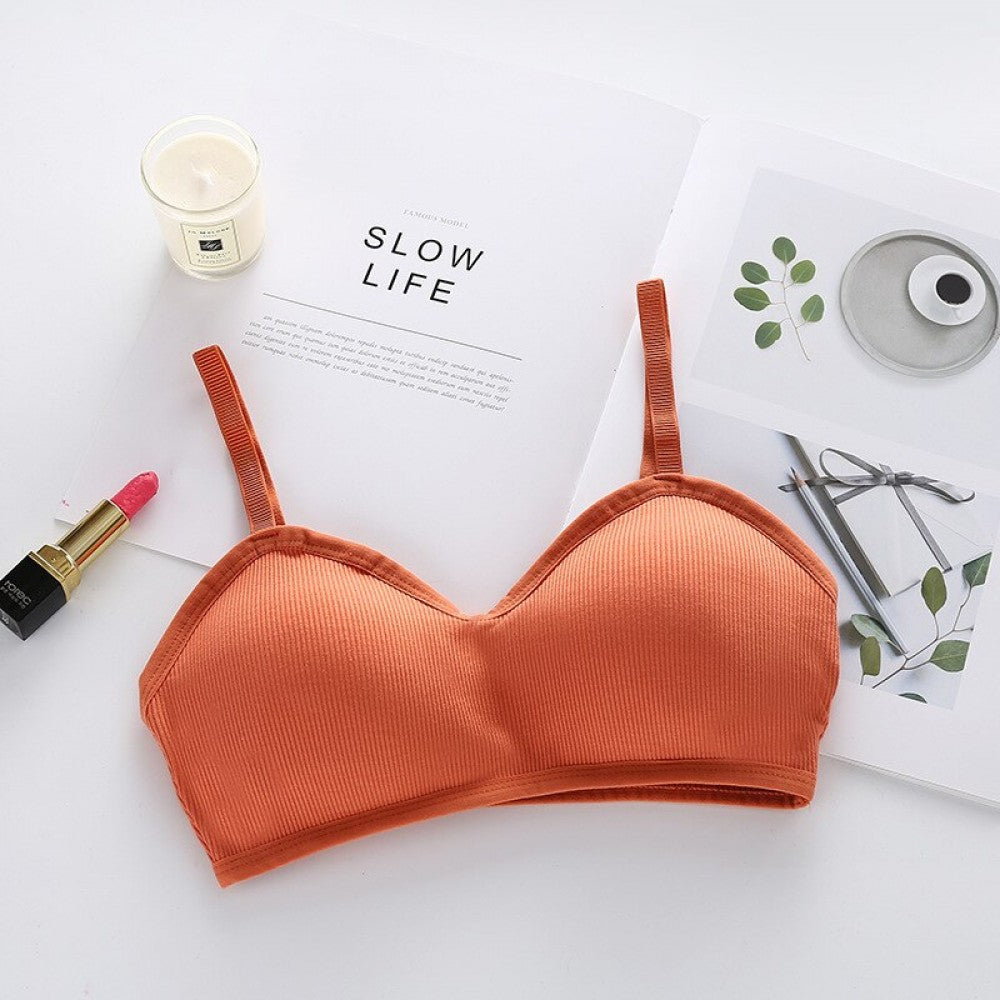 Woman Seamless Bras Vest Thread Beautiful Back - Peach - Shop N Save