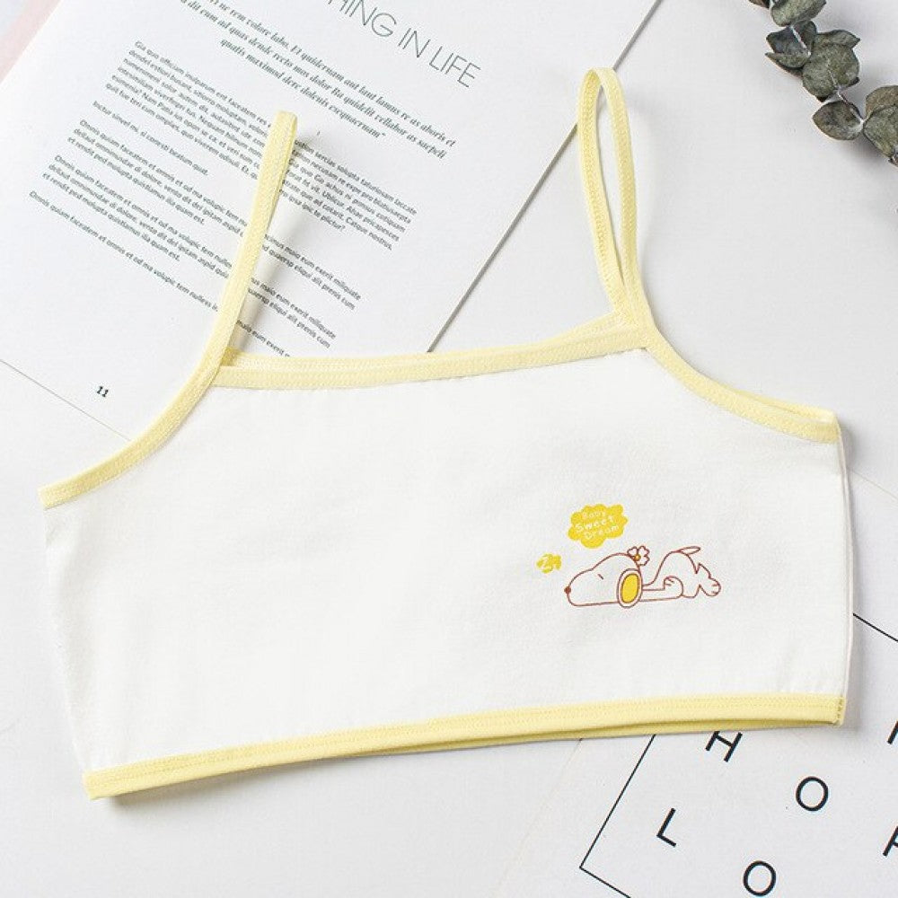 Soft Cotton Student Girl Bra Cartoon - Yellow - Shop N Save
