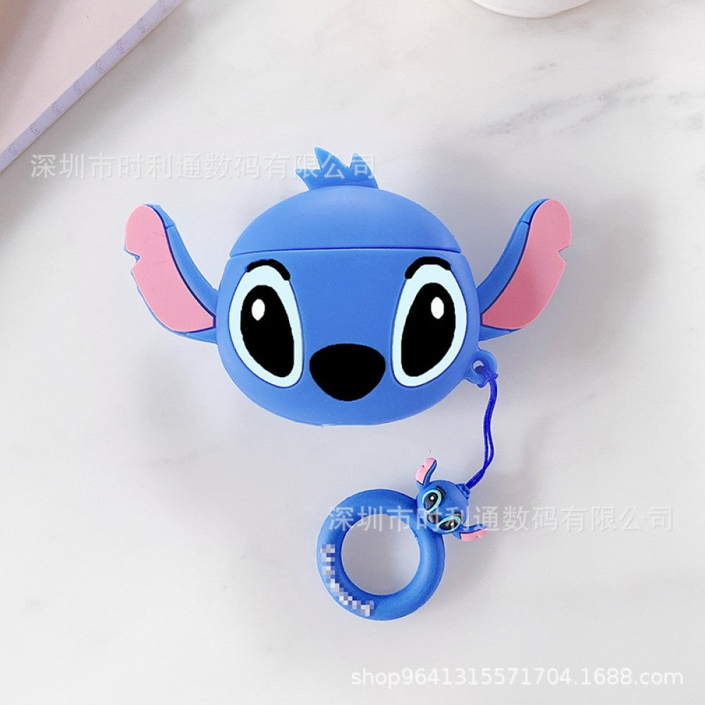 Cartoon 3D Earphone Case For Airpods 1 2 Silicone Cover - Blue Stitch