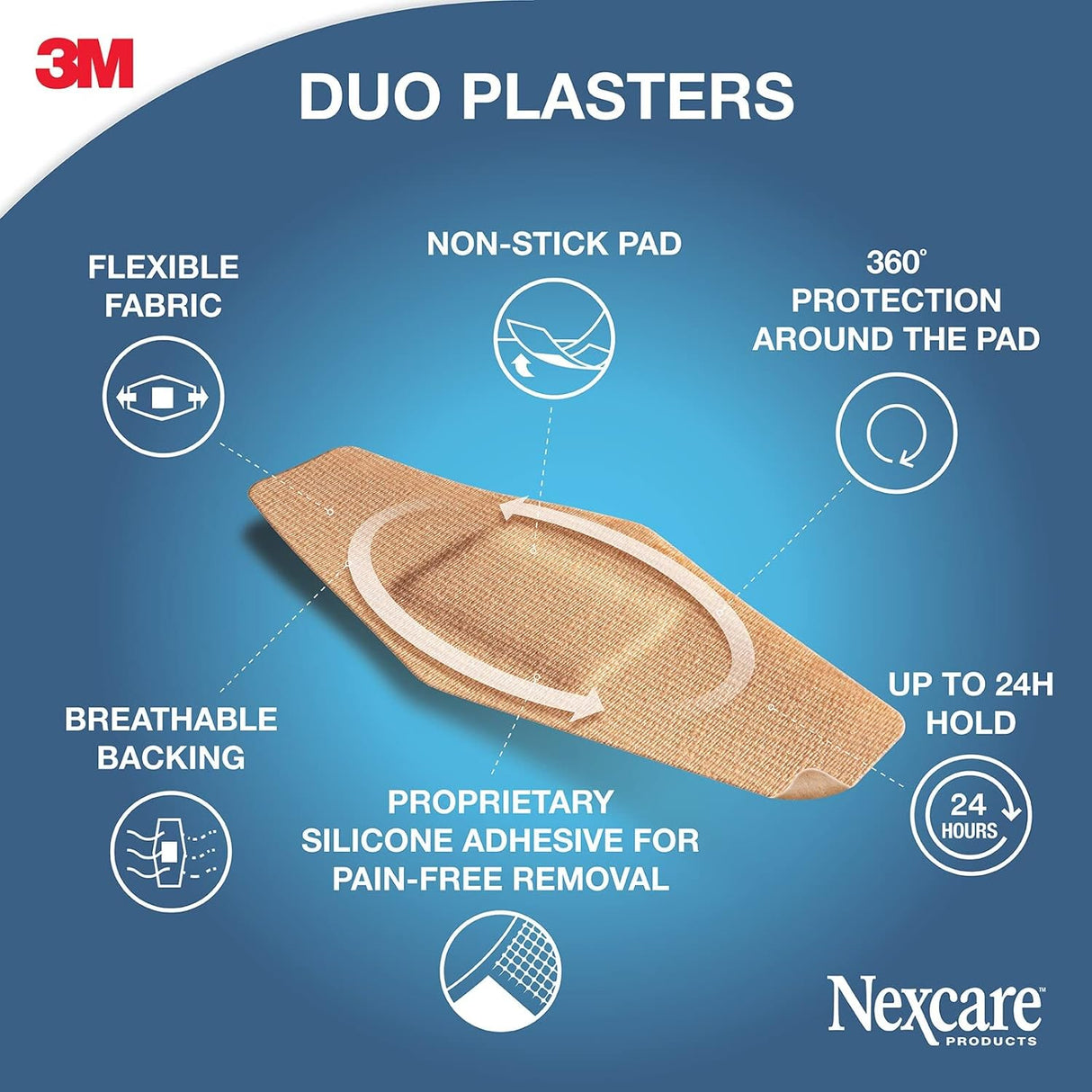 Nexcare™ DUO PLASTER ASSORTED, 8/PACK