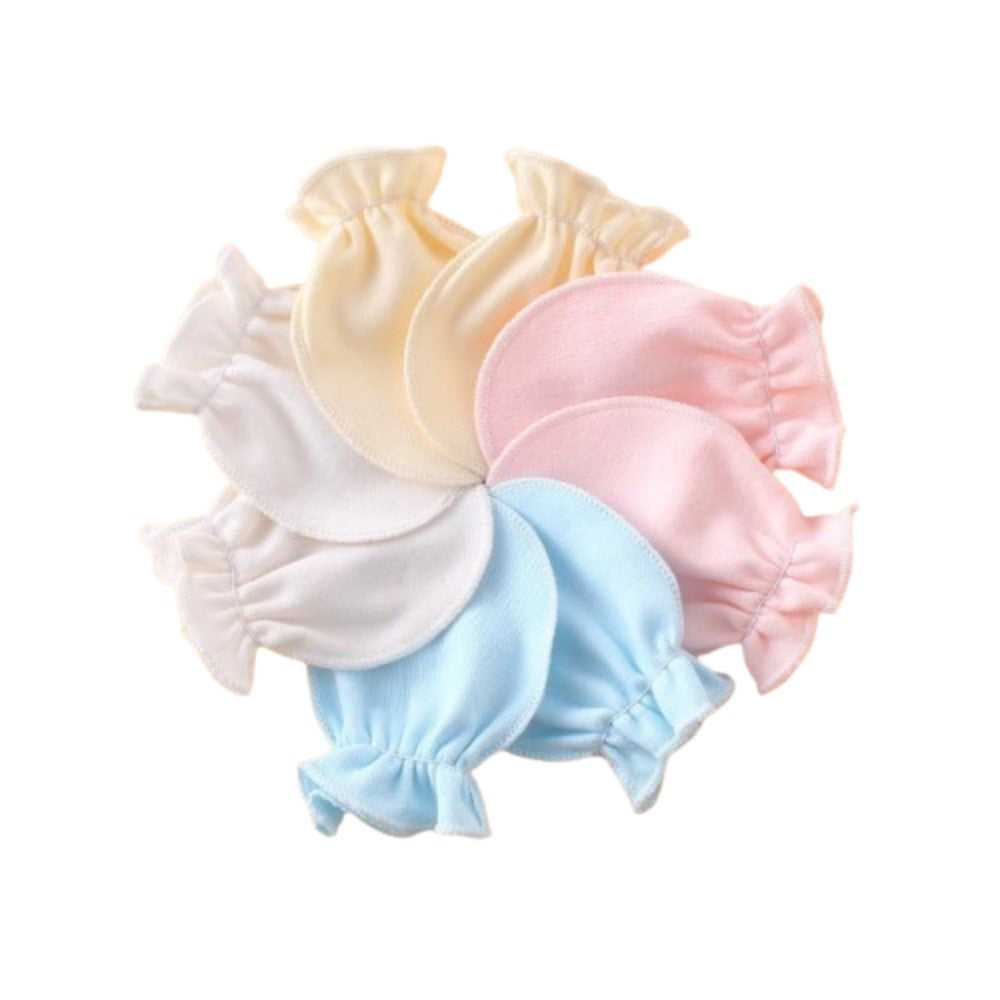 New Born Anti-Scratch Cotton Gloves 2 Pairs Set - Shop N Save