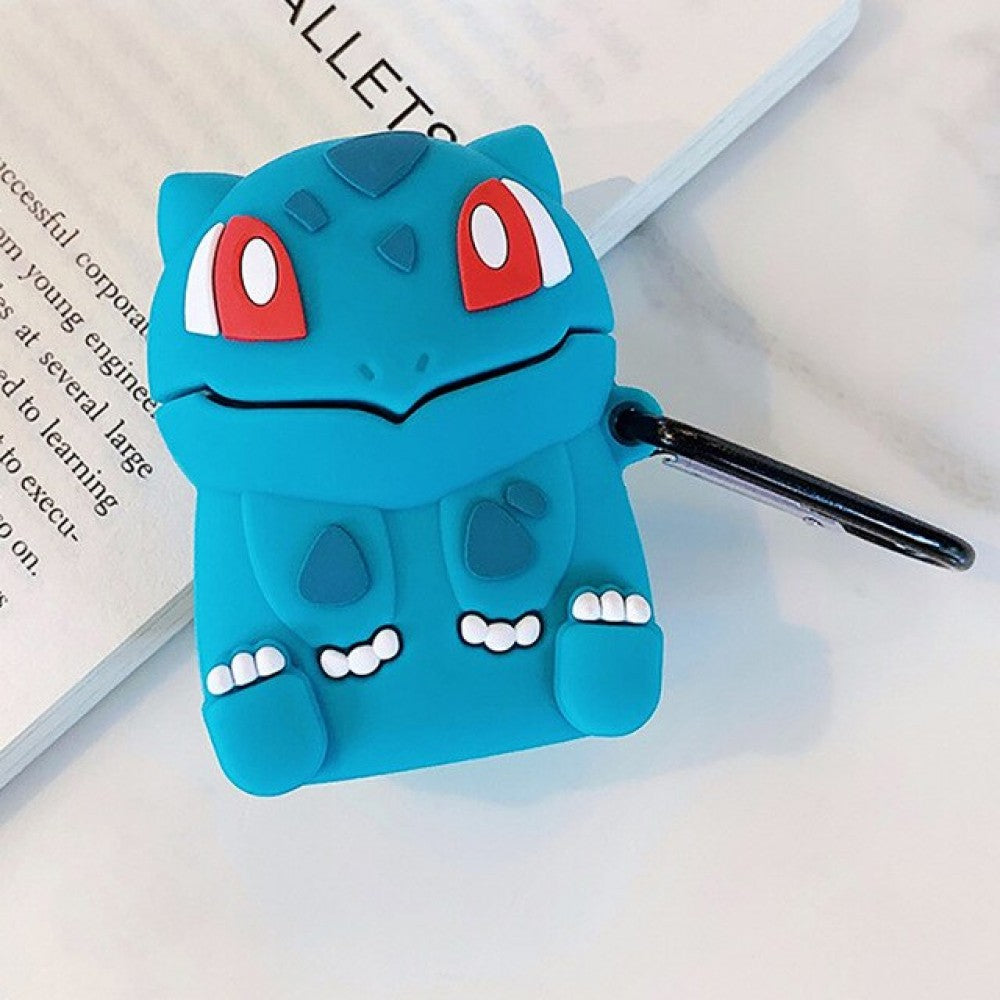 Cartoon 3D Earphone Case For Airpods 1 2 Silicone Cover - Blue