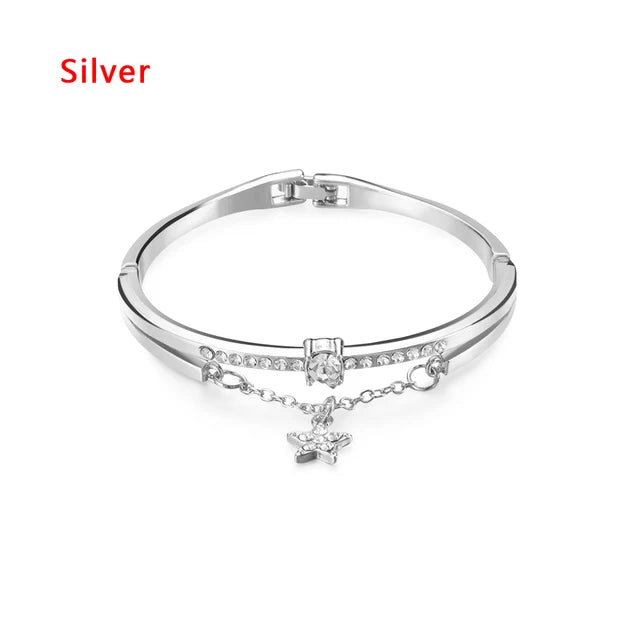 Rose Gold Star Bracelet: Forever Love Charm, Women's Jewelry