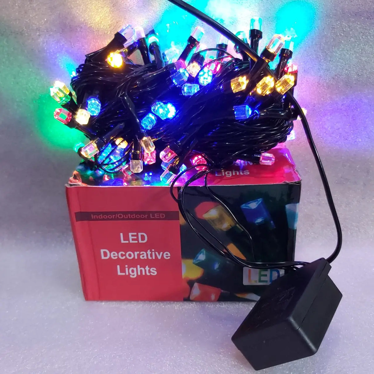 Large 100 LED Crystal Garland - Vibrant Colors - Shop N Save