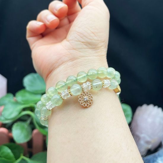 Crystal Daisy Female Jewelry Flower Bracelet Light Green
