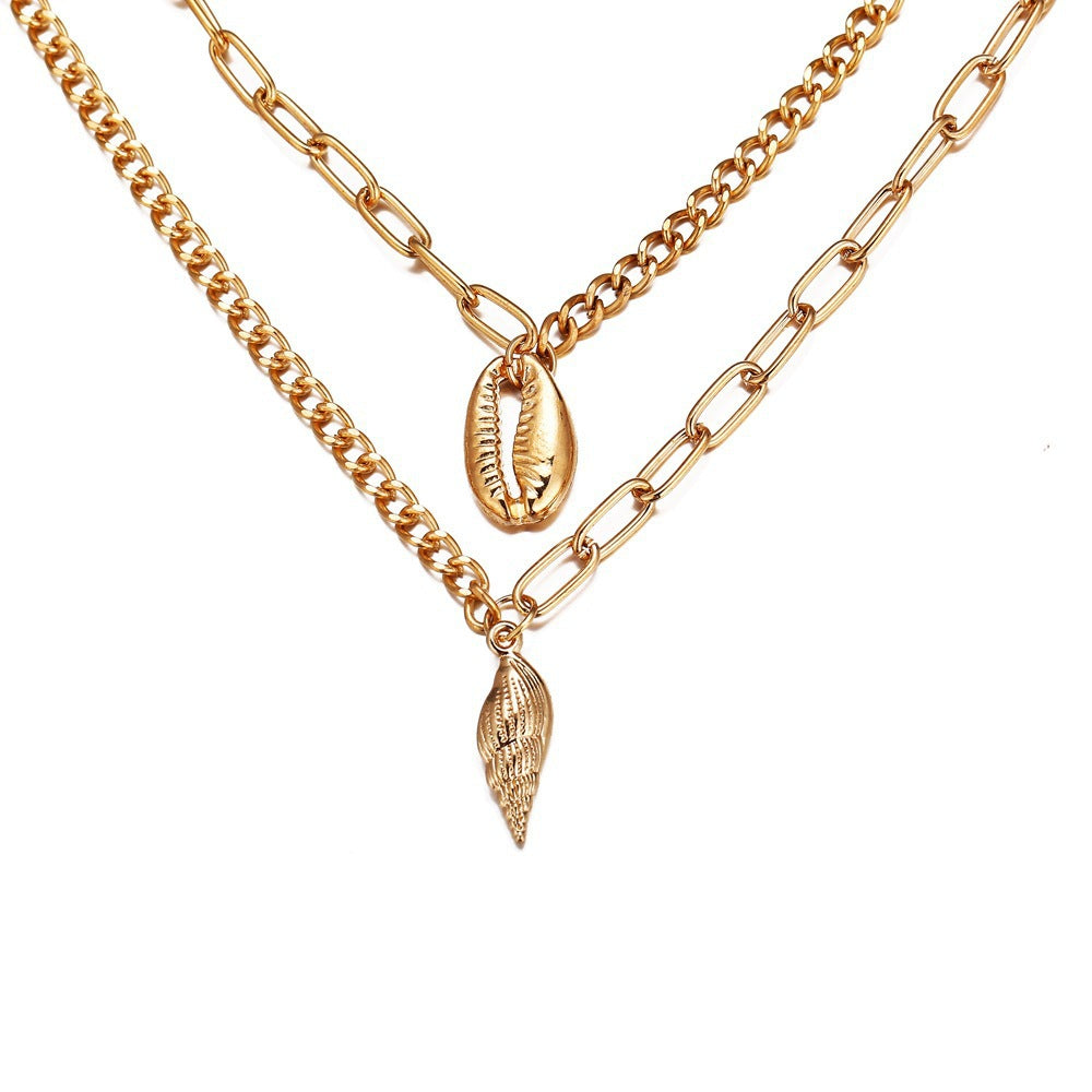 Cold Style Metal Multi-Layer Necklace - Women's Fashion Pendant - Shop N Save