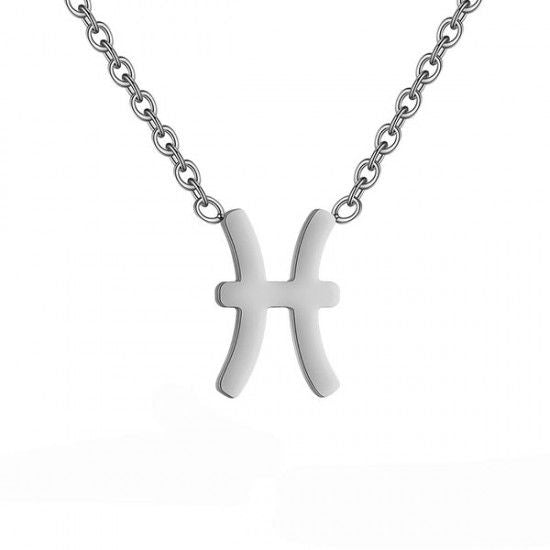 Constellations Necklace Pendant Pisces Silver