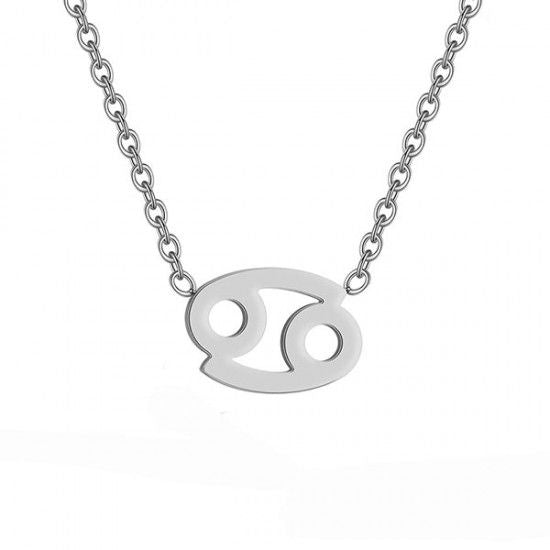 Constellations Necklace Pendant Cancer Silver