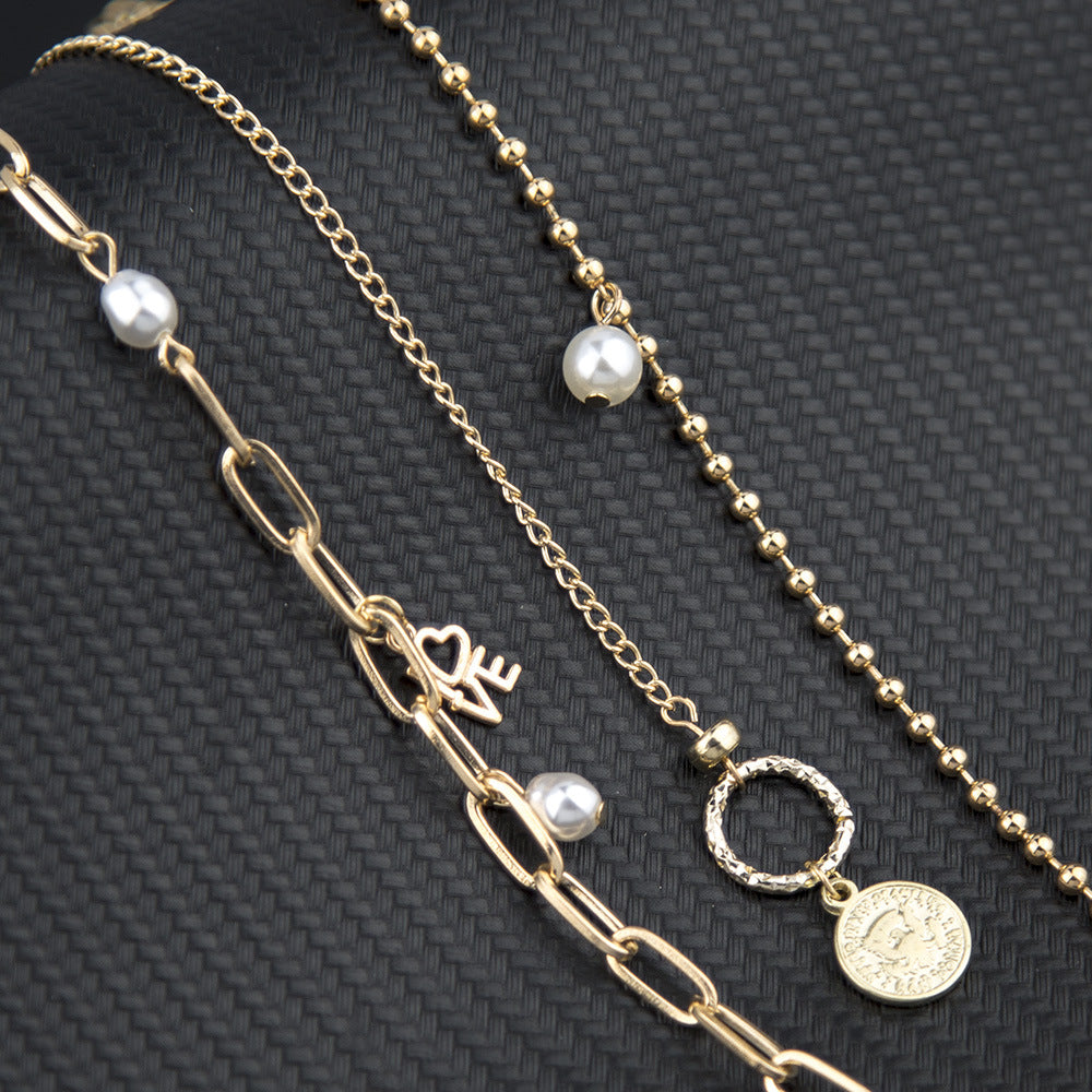 Bohemian Pearl Love Letter Bracelet Set - Retro Beach Jewelry - Shop N Save