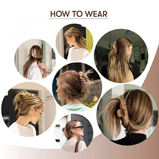 4 Pcs Geometric Hair Barrette Hair Elegant Clip Hollow Hairpin Multicolor