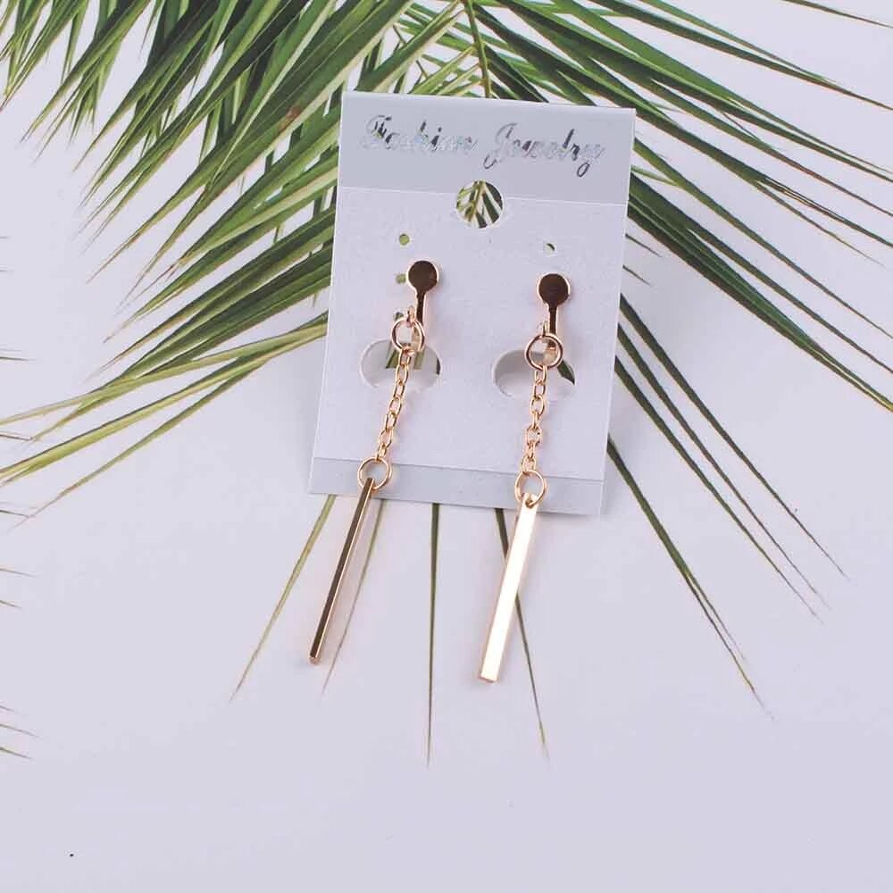 Minimalist Geometric Clip on Earrings Contracted Temperament Earrings - Golden