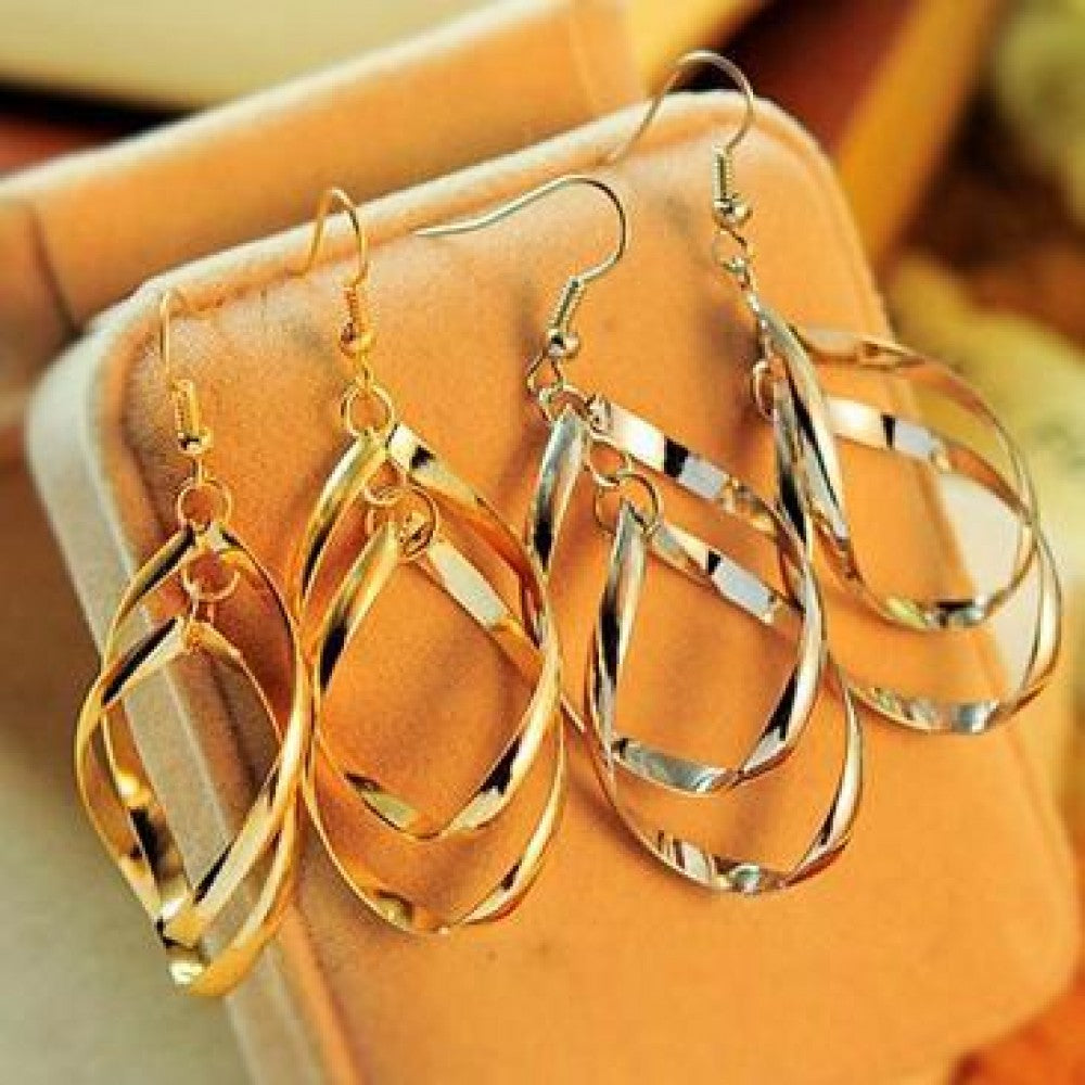 Temperament Popular Shiny Exquisite Super Twisted Earrings - Gold