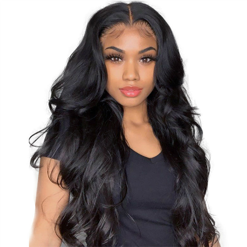 Women's Long Curly Hair Wig: Middle Parting, Big Waves