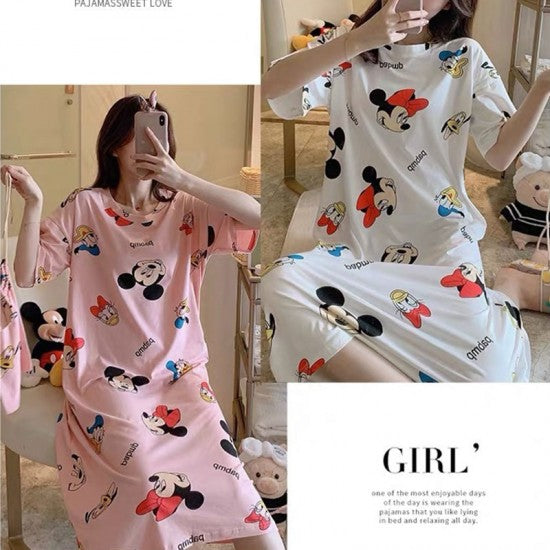 Single Pcs Nightwear For Women Sleepwear Multicolor