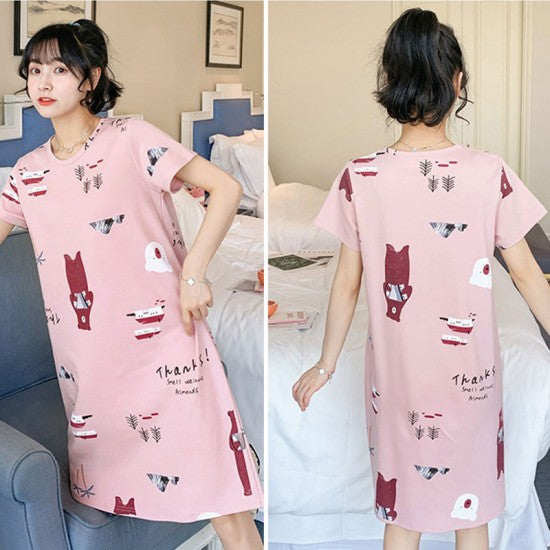 Single Pcs Nightwear For Women Sleepwear Peach