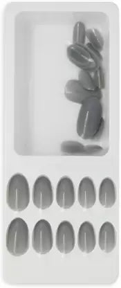 Lick Press-On Nails - 24 Grey Oval Reusable Acrylic Kit, Greige - Shop N Save