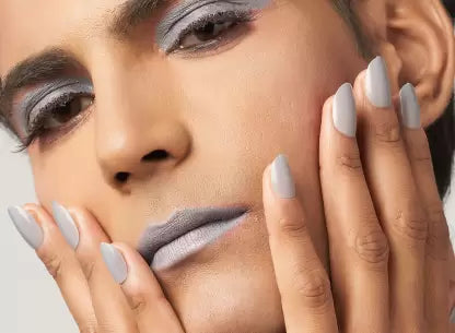 Lick Press-On Nails - 24 Grey Oval Reusable Acrylic Kit, Greige - Shop N Save