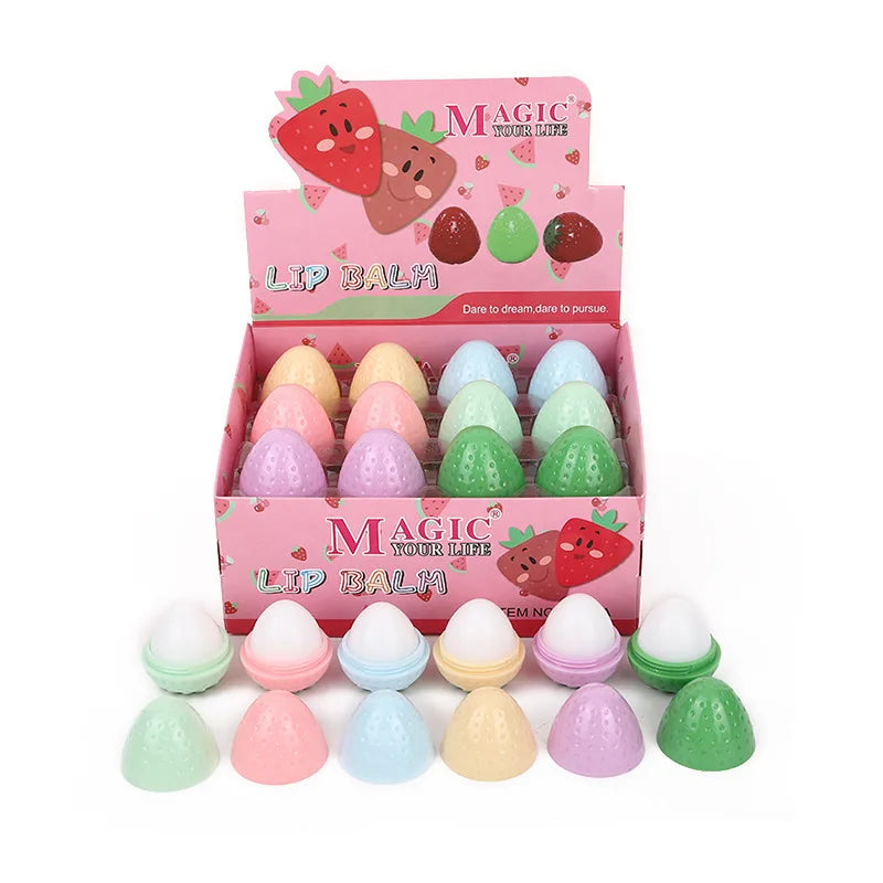 Hydrating Fruit Lip Balm : Strawberry-Lips Care (Light Pink)