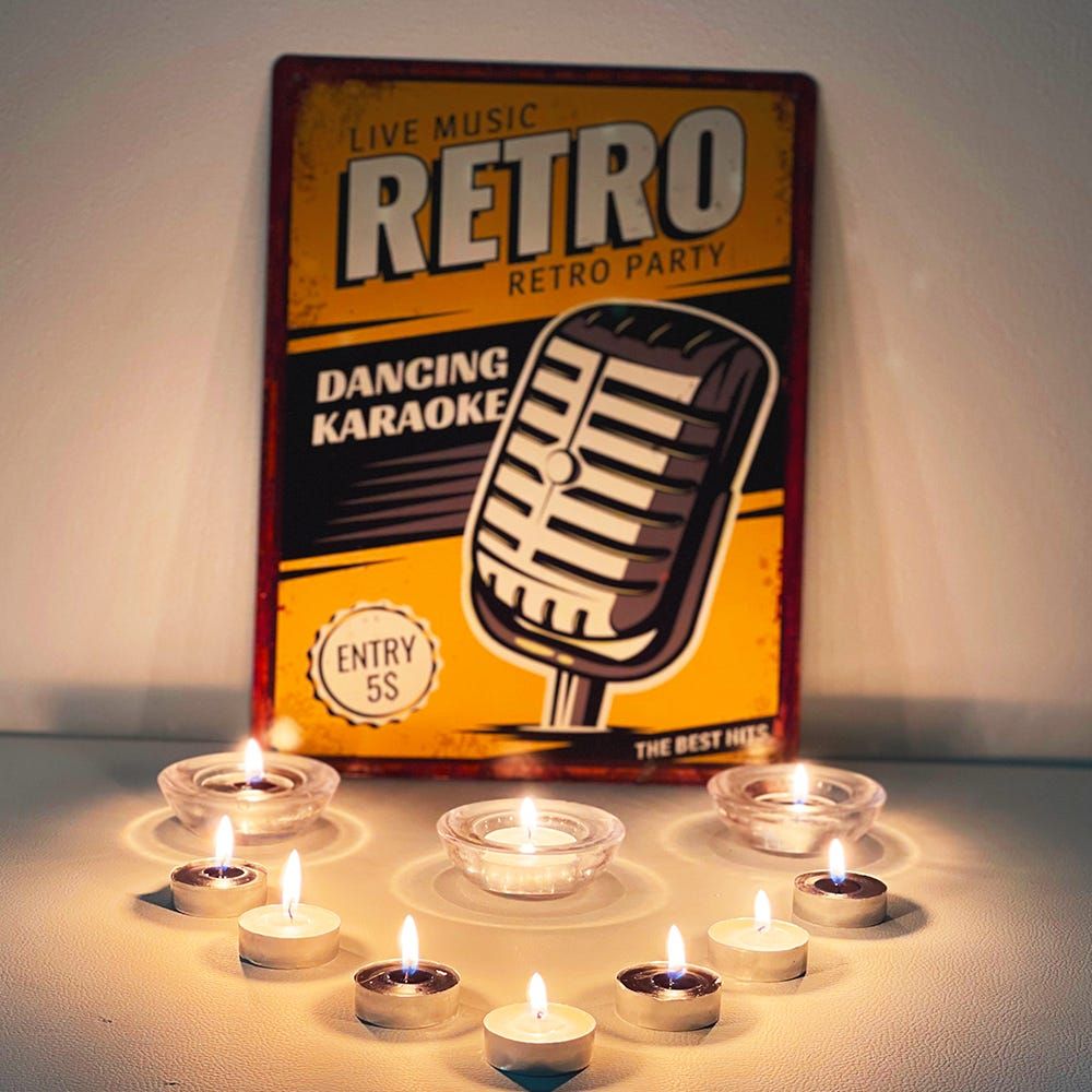 Love Life Scented Candle 3Pc Stand + 15Pcs Candle Set 4.5X23.5X8 cm (White Cotton).