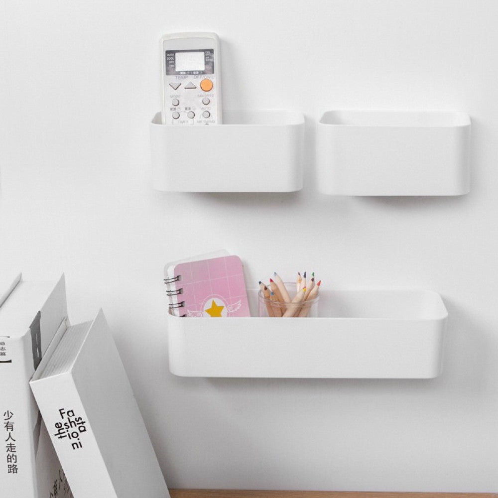 Wall Adhesive Multipurpose Holder Rack - White