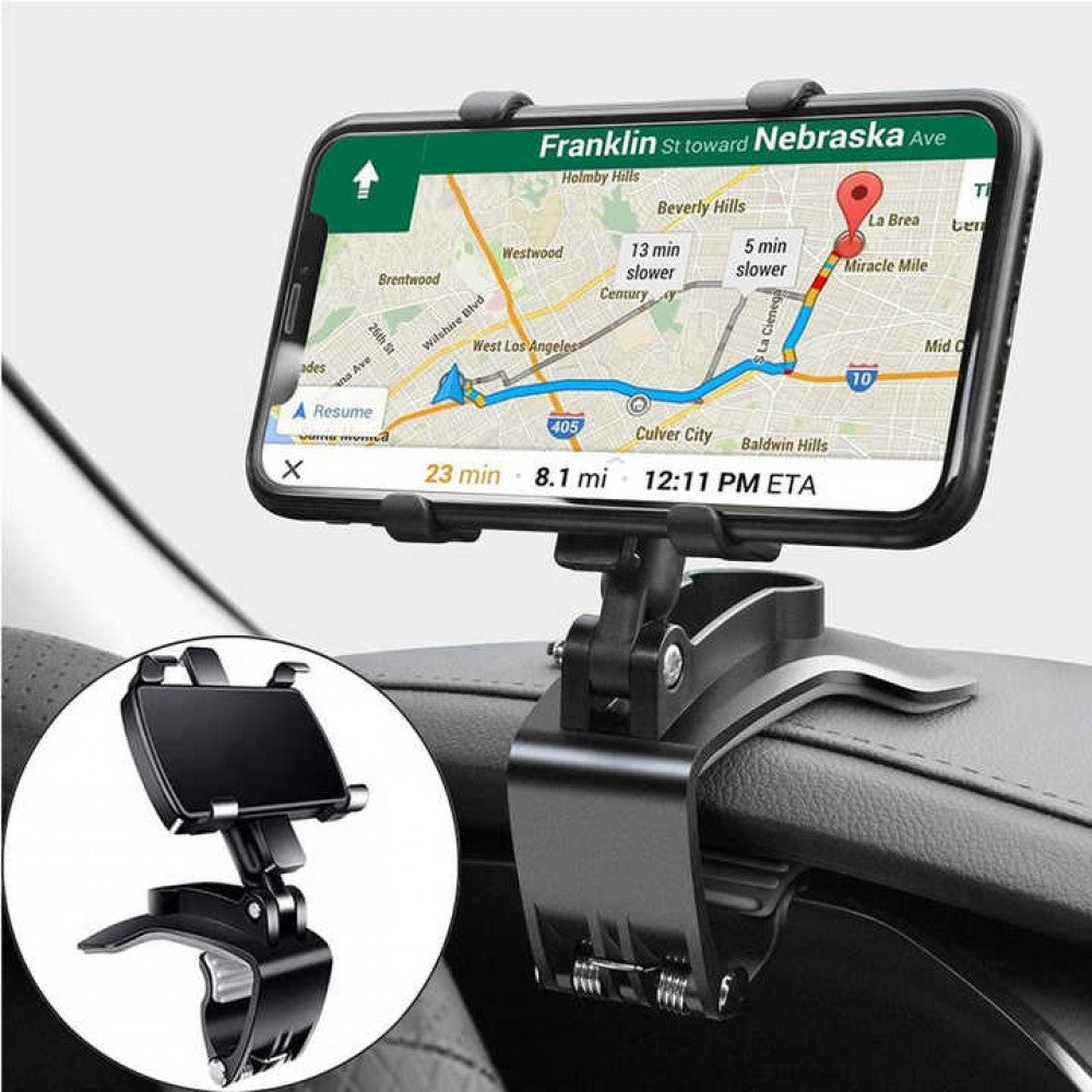 Car Mobile Phone Holder - Strong Grip Ball Head Car Mount Bracket Mobile Holder For All Type Of Car - Black