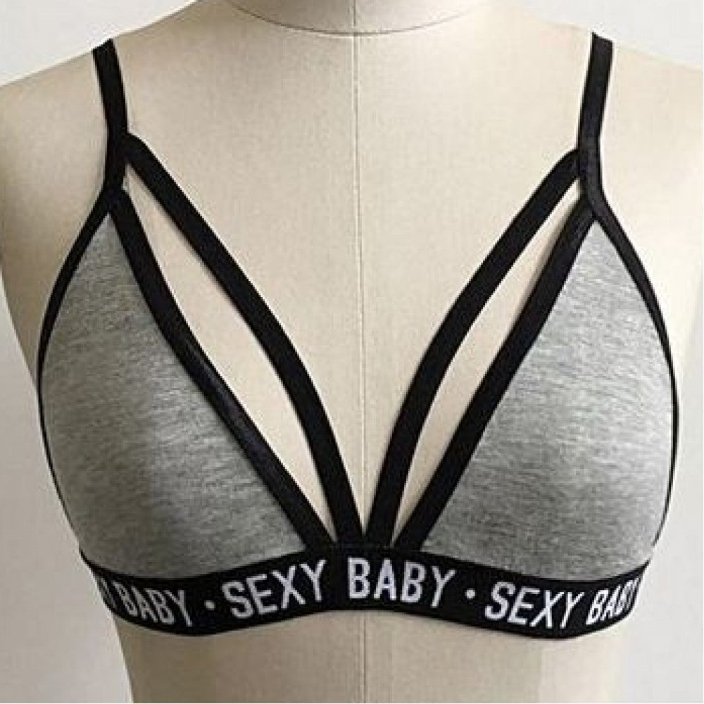 V Neck Bikini Set Beachwear For Women - Gray - Shop N Save