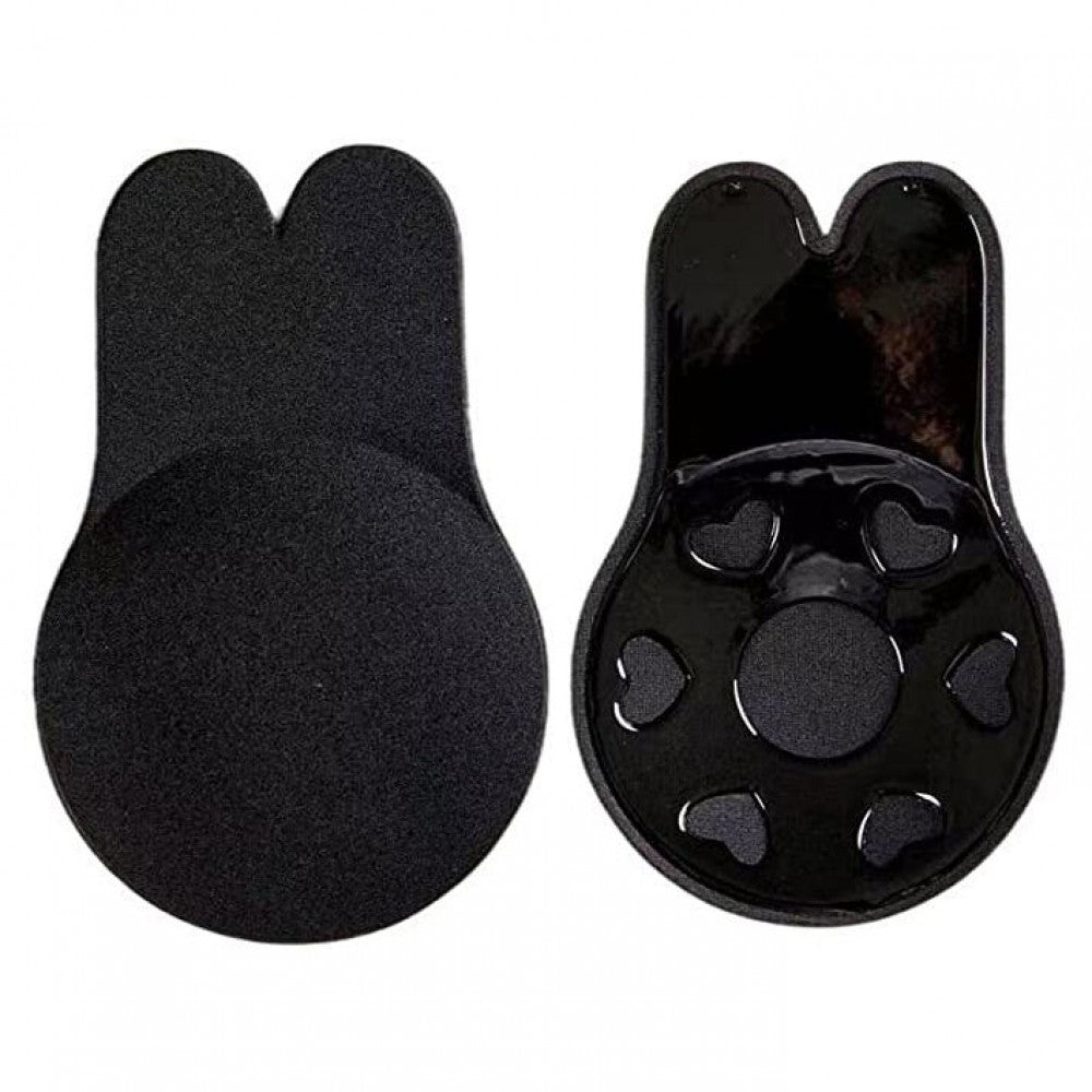 Chest Lifting Backless Push Up Silicone Adhesive Bra - Black - Shop N Save