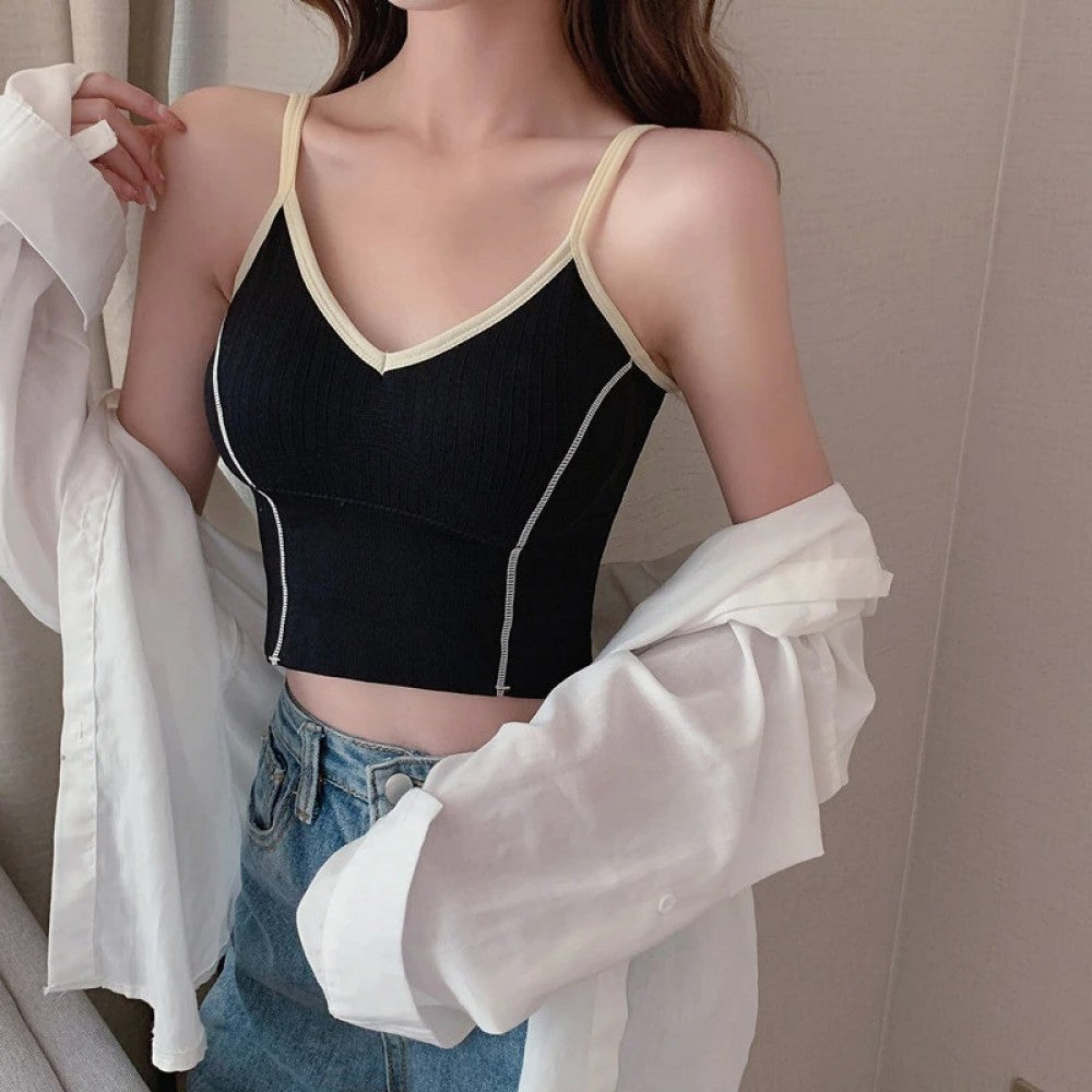 Women Fashion Tube Top Bra Cotton - Black - Shop N Save