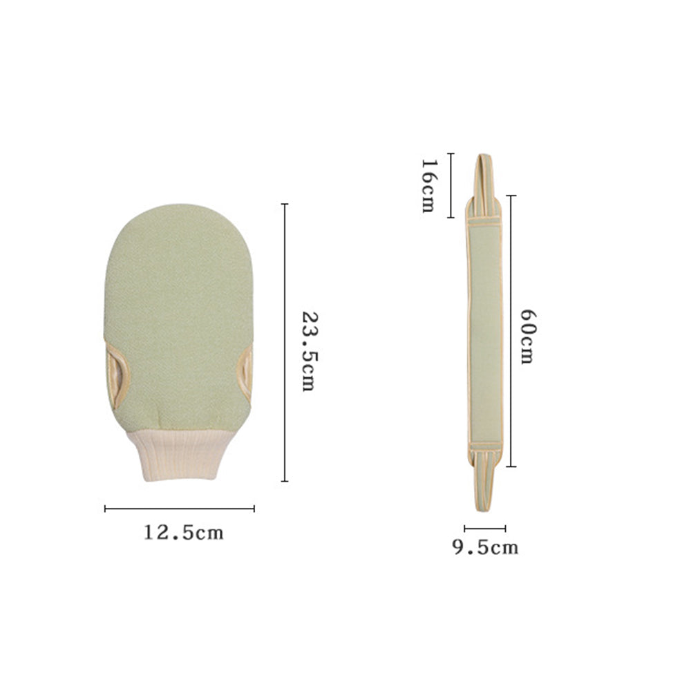 3 Pieces Body Cleaning Soft Cloth Back Scrubber Sponge Gloves Set For Shower Peach