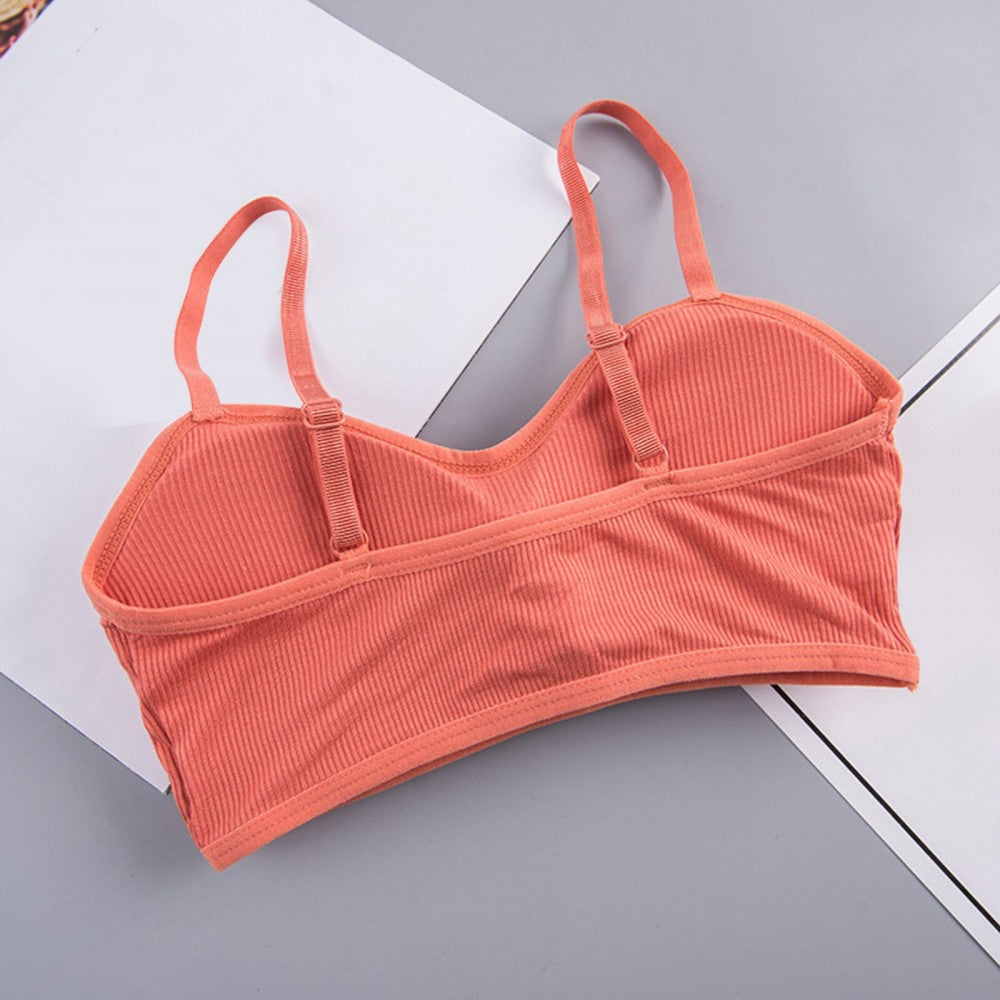 Woman Seamless Bras Vest Thread Beautiful Back - Peach - Shop N Save