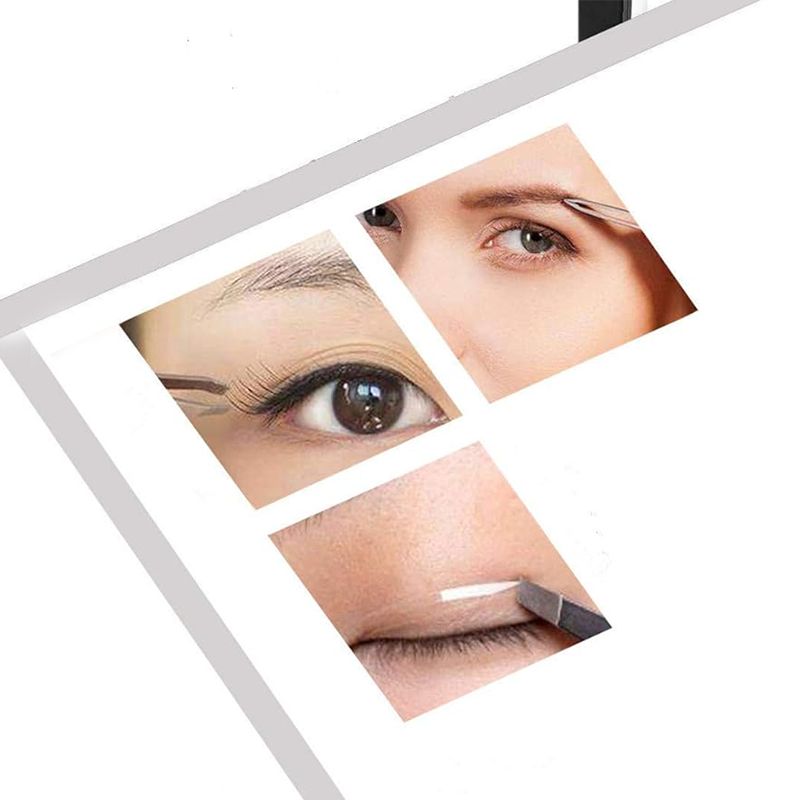 Tweezers - Professional Stainless Steel Tweezers for Eyebrows (Black)