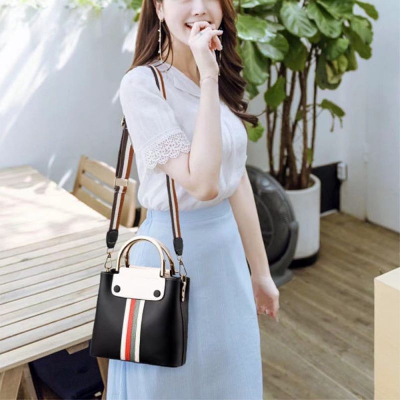 Striped Shoulder Bag: Versatile, Adjustable, Stylish for Women on the Go - Shop N Save