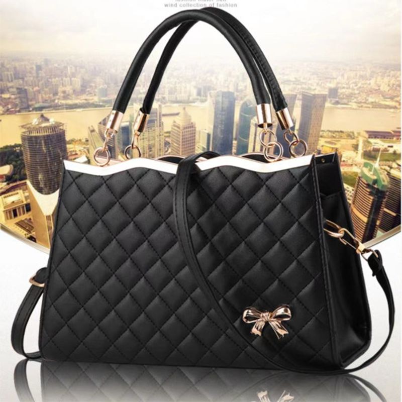 Elegant Black Geometric Handbag: Stylish, High Quality, Versatile Chic - Shop N Save