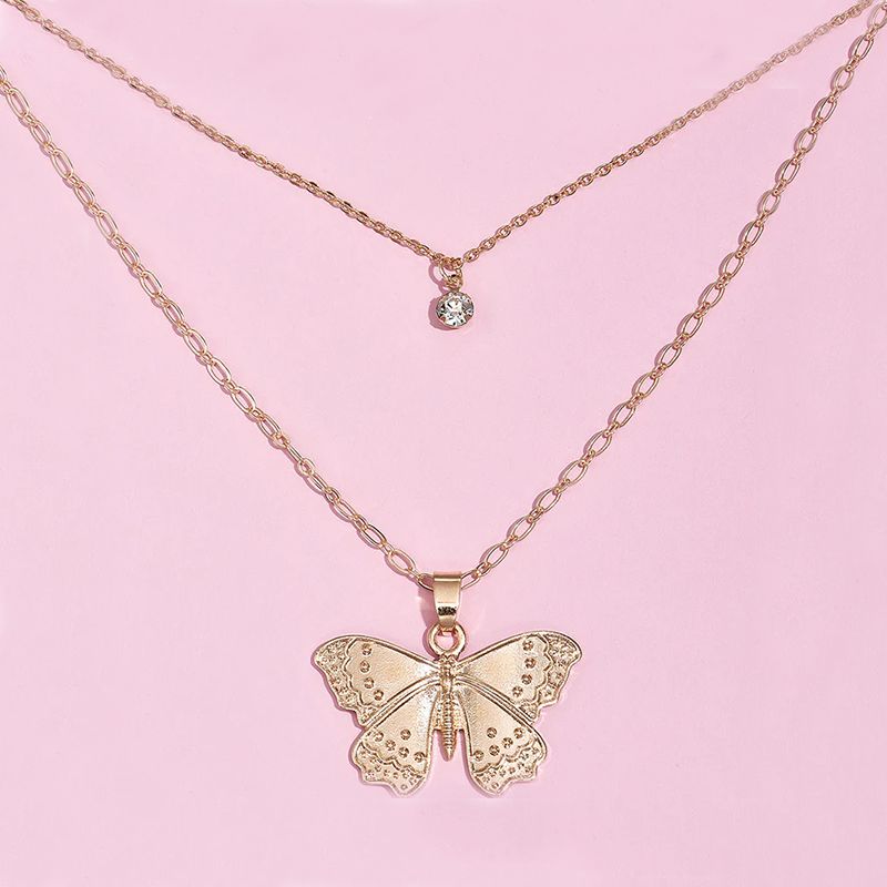 Butterfly Pendant Necklace - Versatile, Multi-Layer - Shop N Save