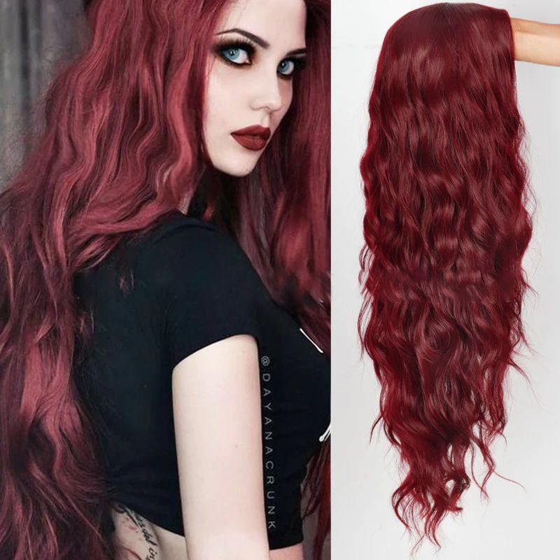 European & American Fiber Wigs: Corn Permed, Long Curls, Water Ripples