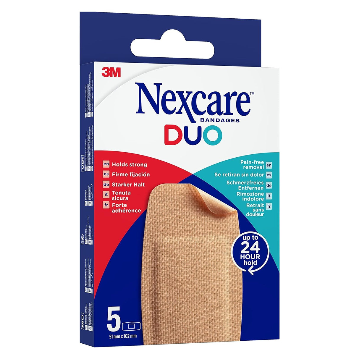 Nexcare™ DUO PLASTER MAXI, 51mm X 102mm, 5/PACK
