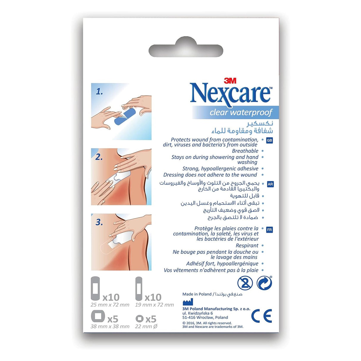 Nexcare™ CWP-30 Clear Waterproof Bandages 30 Assorted