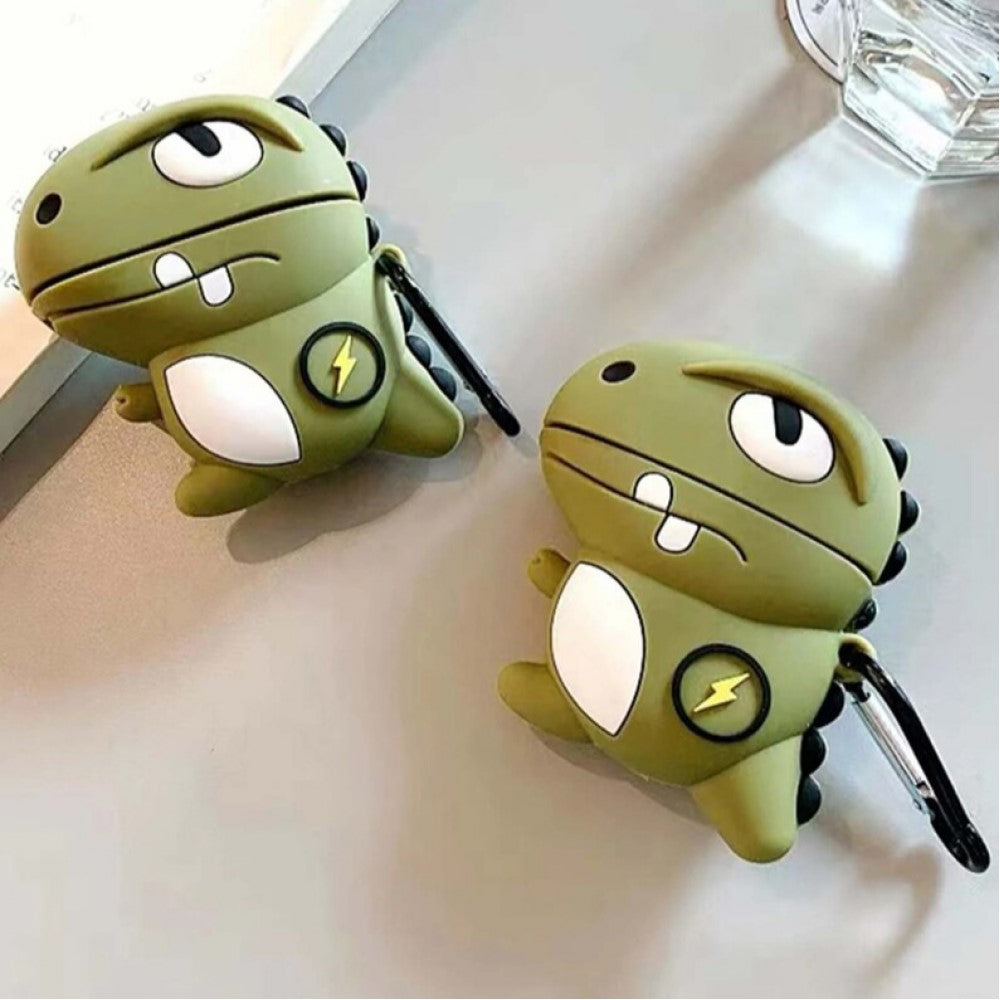 Cartoon 3D Earphone Case For Airpods 1 2 Silicone Cover Dinosaur