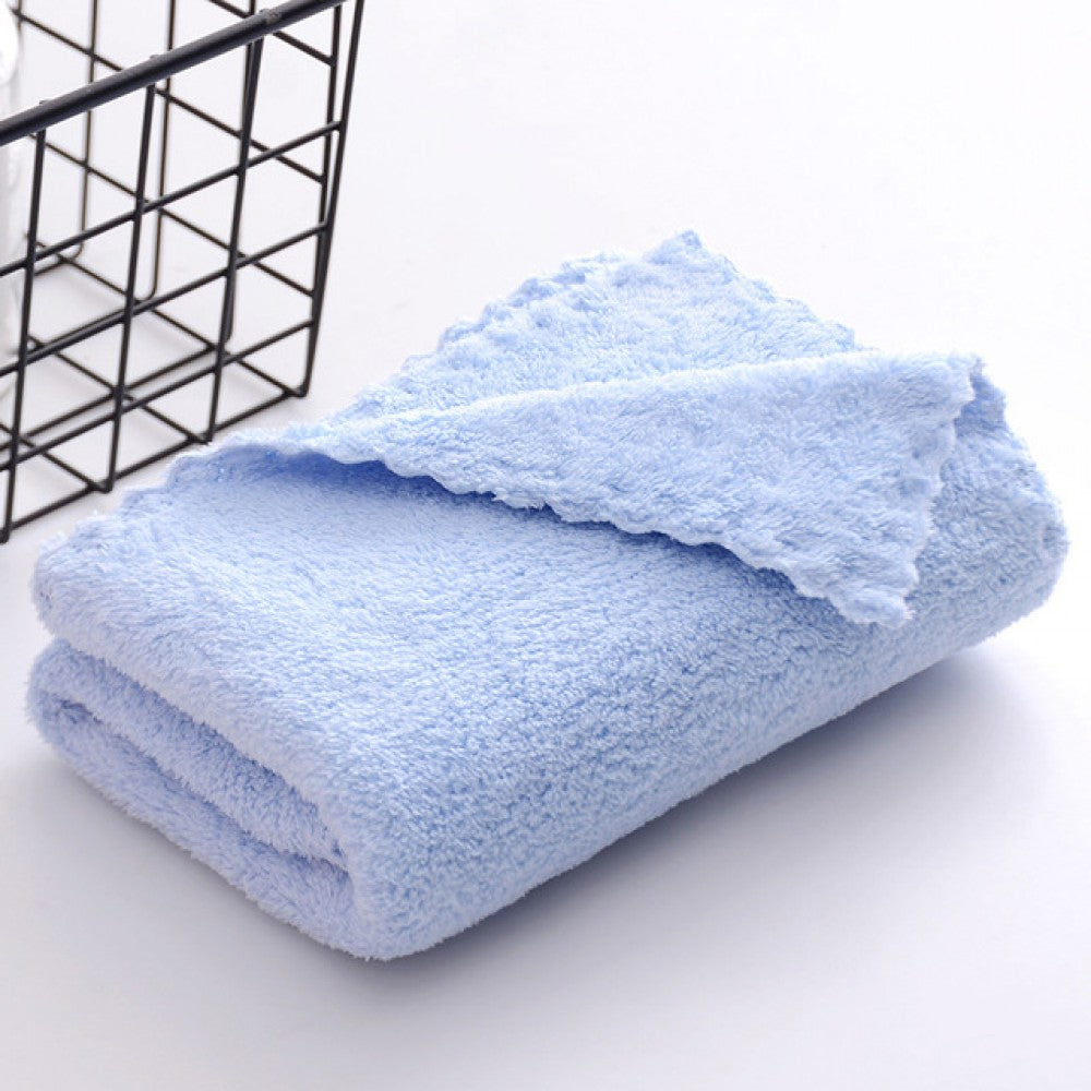 High Quality Fiber new born Home Cleaning Towel 25x25cm-Blue