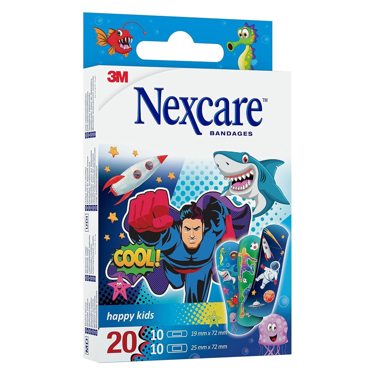 NEXCARE™ HAPPY KIDS PLASTERS COOL, ASSORTED, 20/PACK